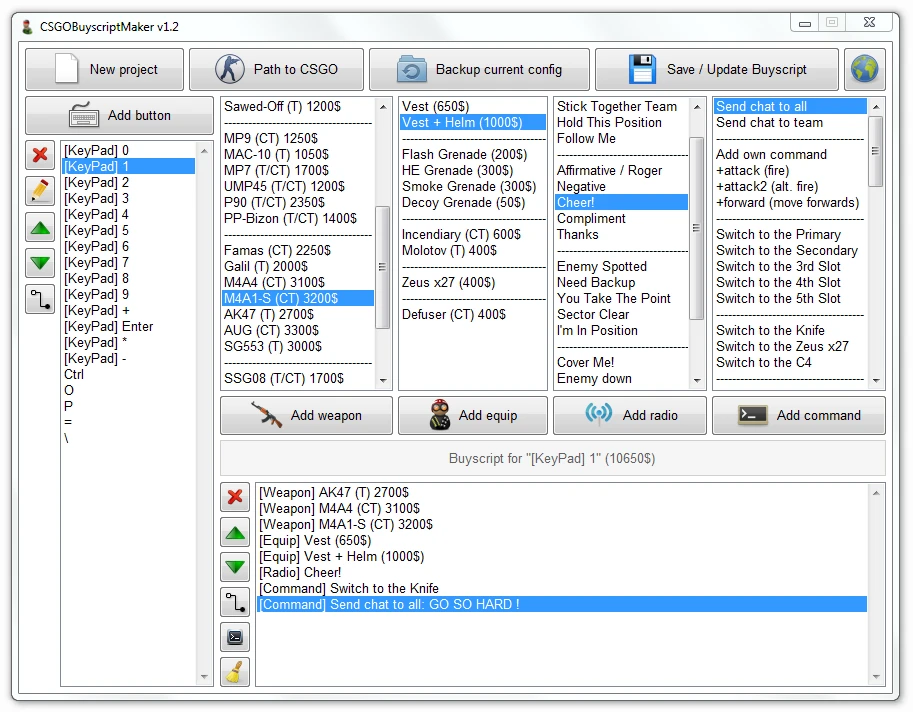 Counter-Strike: Global Offensive "Buyscript Maker v1.2"