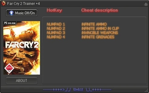 Far Cry 2: Трейнер (+4) [1.0] {l0wb1t}
