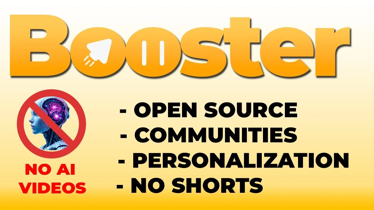 Энтузиаст выпустил Booster - аналог YouTube с открытым исходным кодом и полной блокировкой вертикальных видео