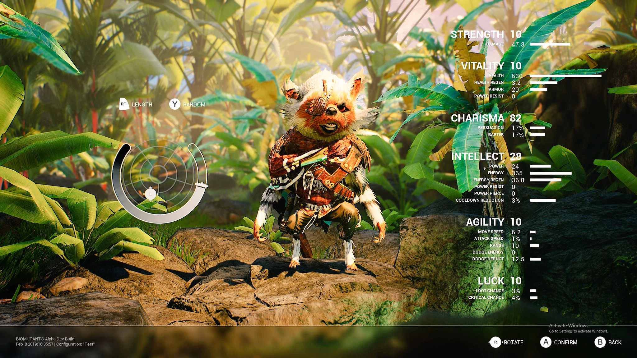 Редактор персонажей на новых скриншотах Biomutant