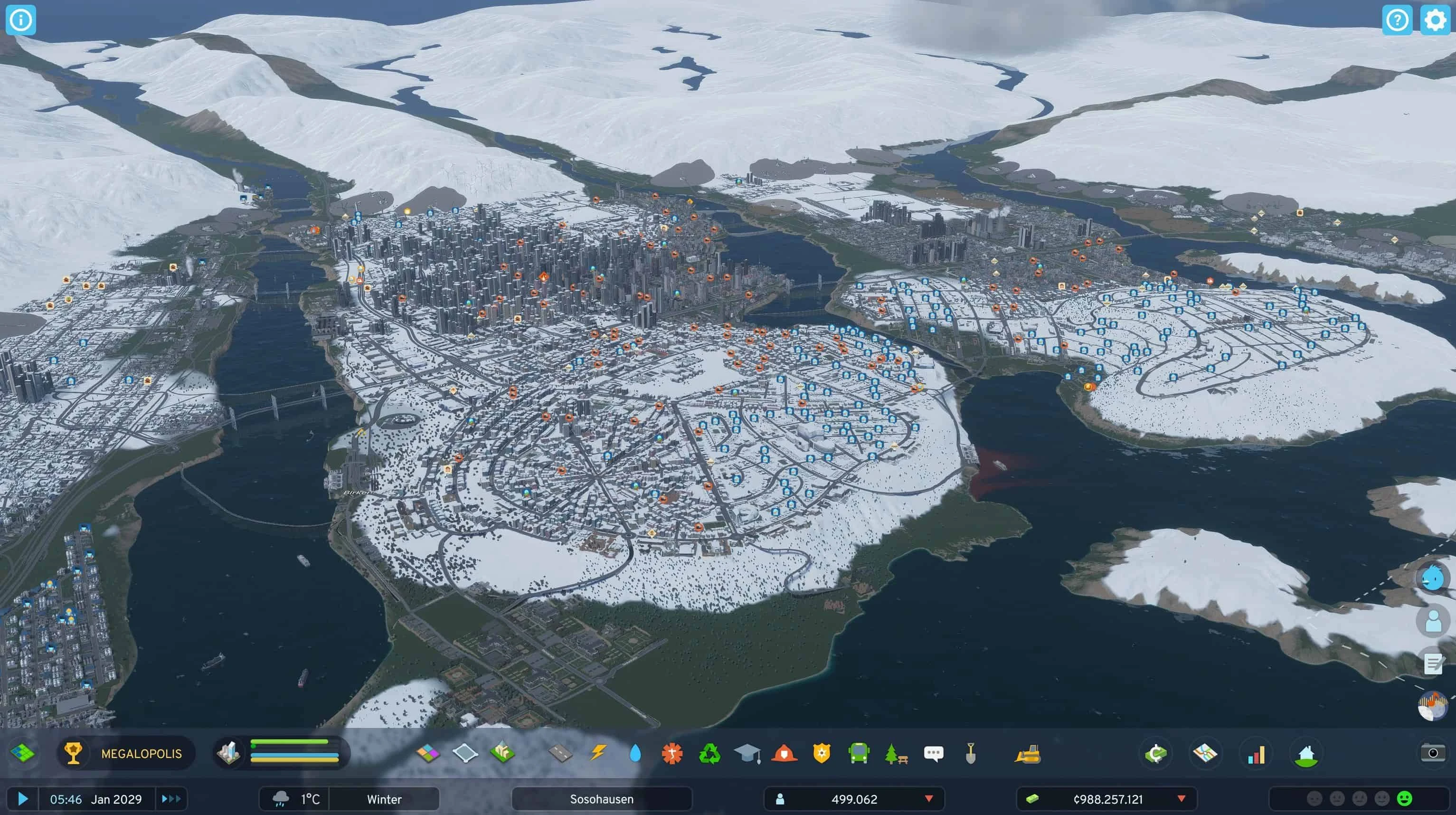 Cities: Skylines 2 "Сохранение - огромный город с 500к людей"