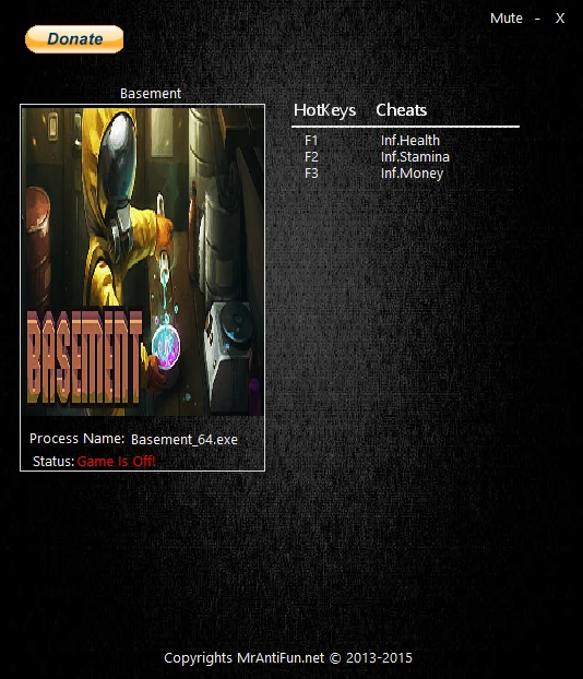 Basement: Трейнер/Trainer (+3) [3.3 64bit] {MrAntiFun}
