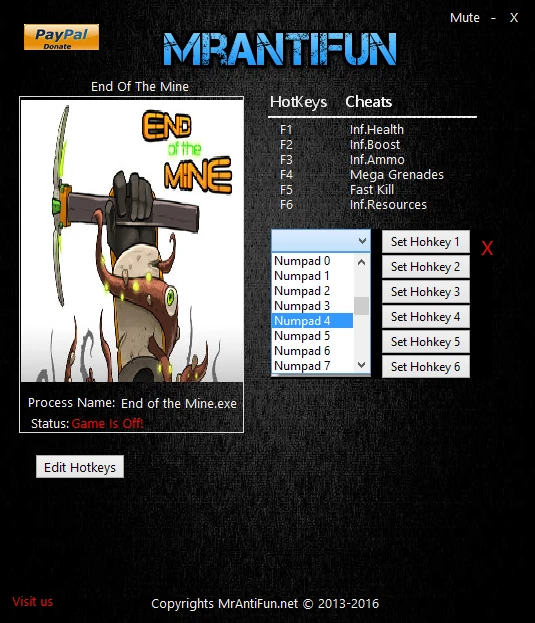 End Of The Mine: Трейнер/Trainer (+6) [10.29.2016] {MrAntiFun}