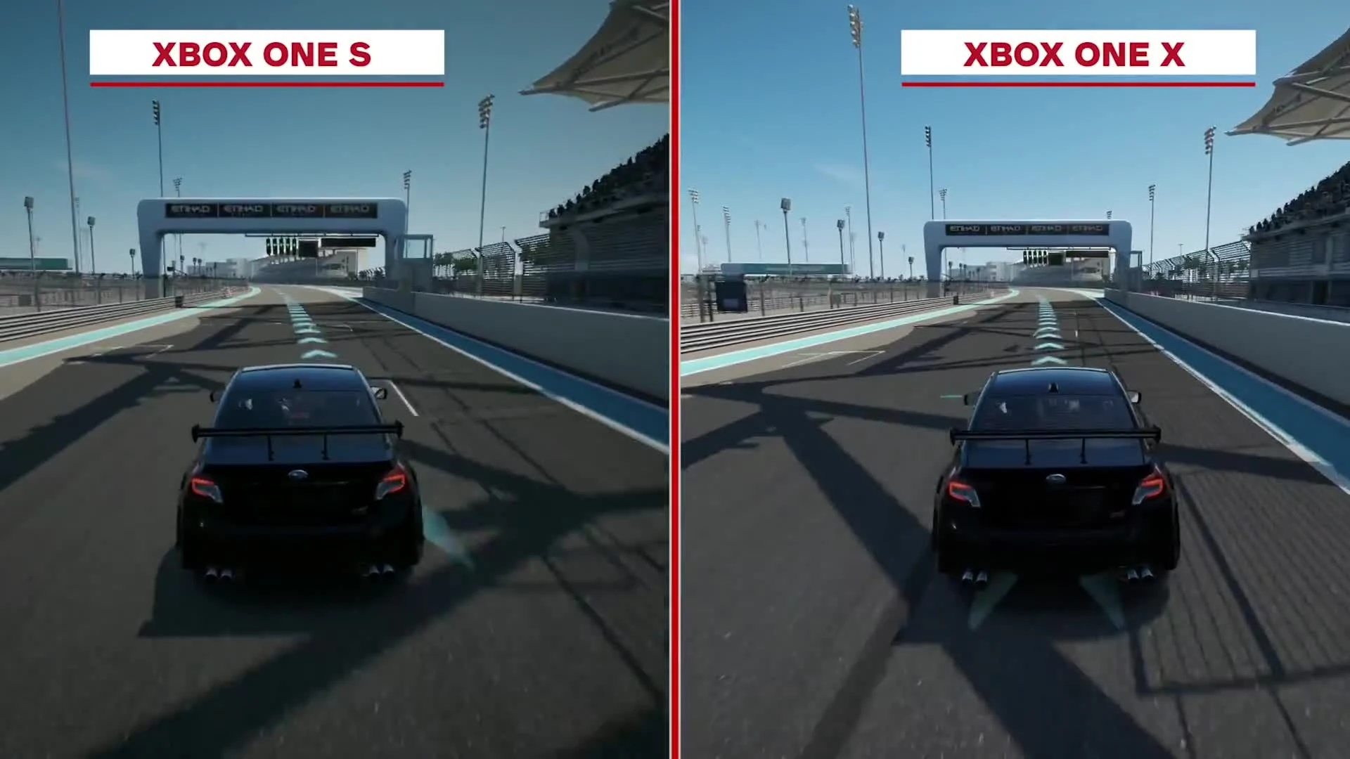 Forza 7 4K сравнение графики (Xbox One S vs Xbox One X)