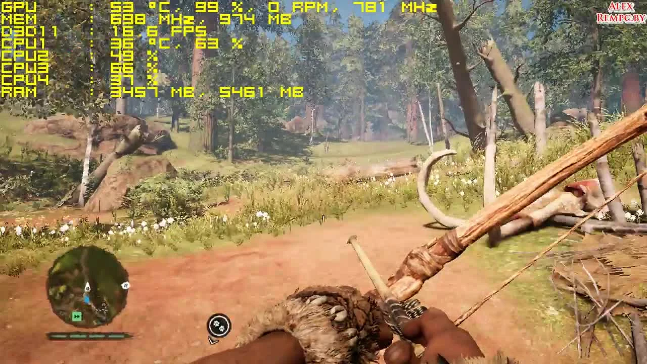 Far Cry: Primal запуск на слабом ПК (ОЗУ 4 ГБ, GeForce GT 630 1 ГБ)
