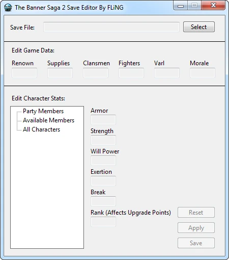 The Banner Saga 2: Редактор Сохранений / Save Editor [2.28.66] {FLiNG}