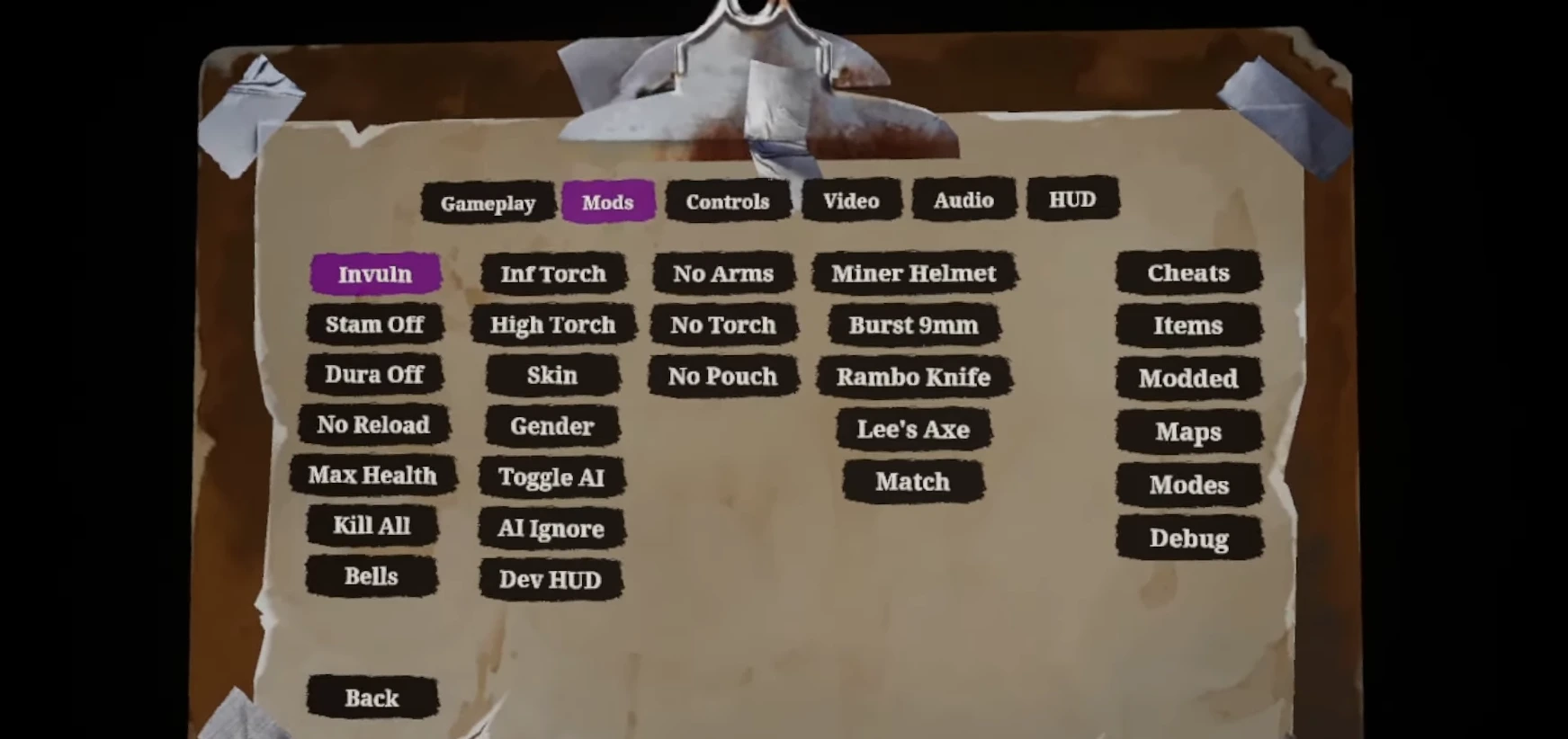 the walking dead saints & sinners - chapter 2 retribution Сheat menu