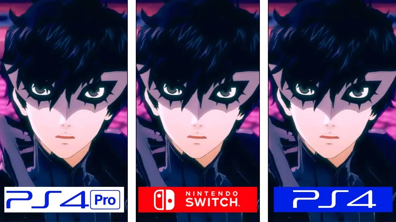 Сравнение графики Persona 5 Scramble на Switch, PS4 и PS4 Pro