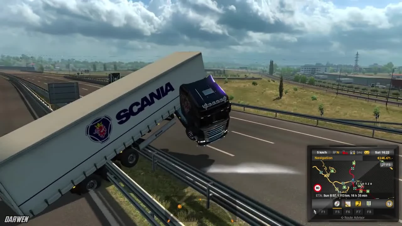 ETS-2 Мультиплеер *Смешные моменты аварий # 73*