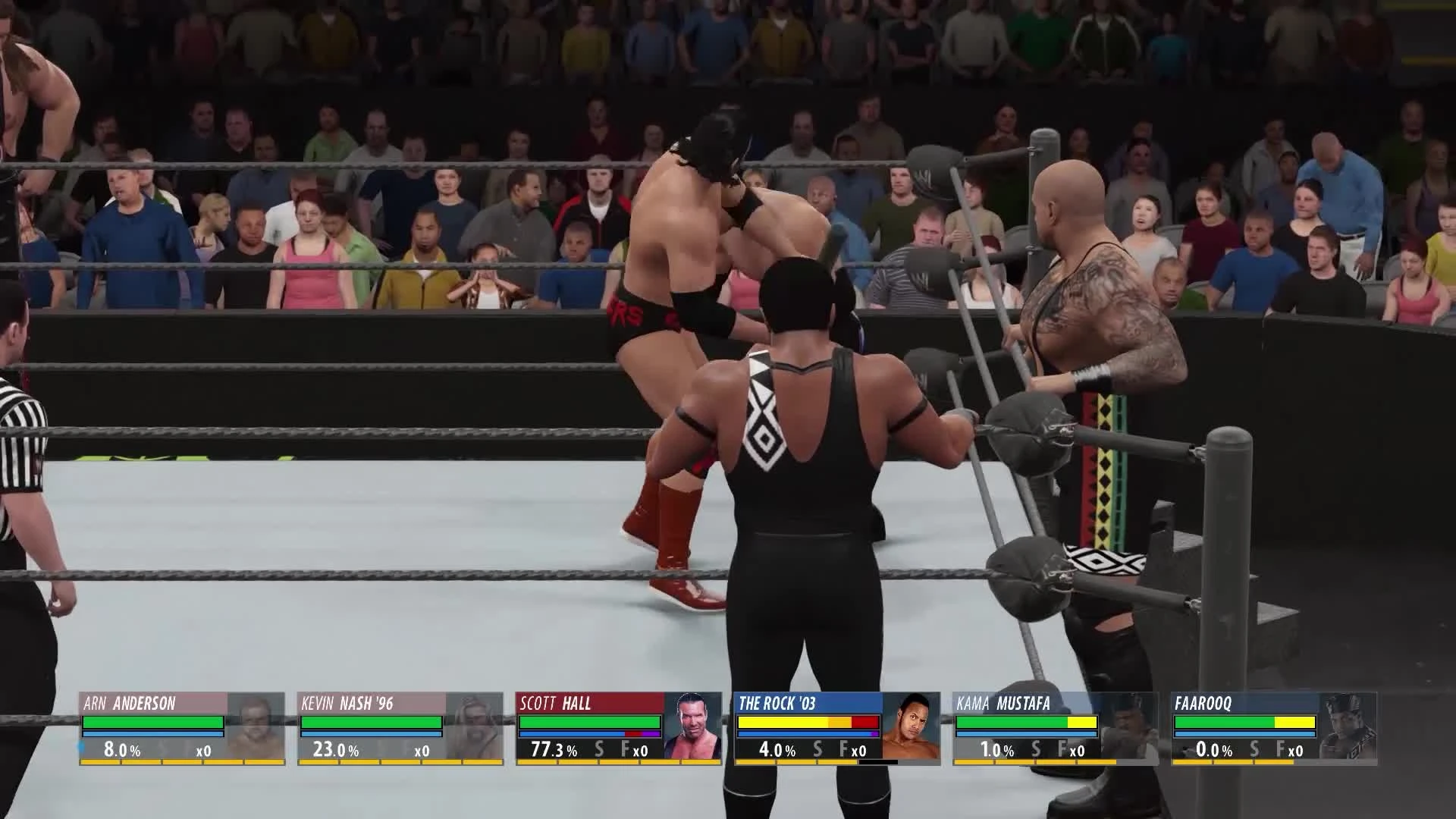 WWE2k16 6 man elimination tag NWO vs NOD (трэш без правил)