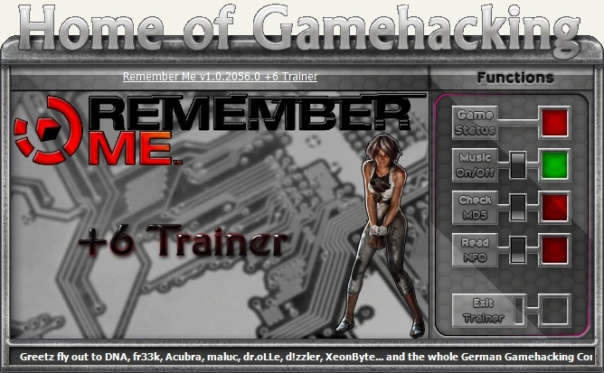 Remember Me: Трейнер/Trainer (+6) [1.02 / Update 2] {sILeNt heLLsCrEAm / HoG}