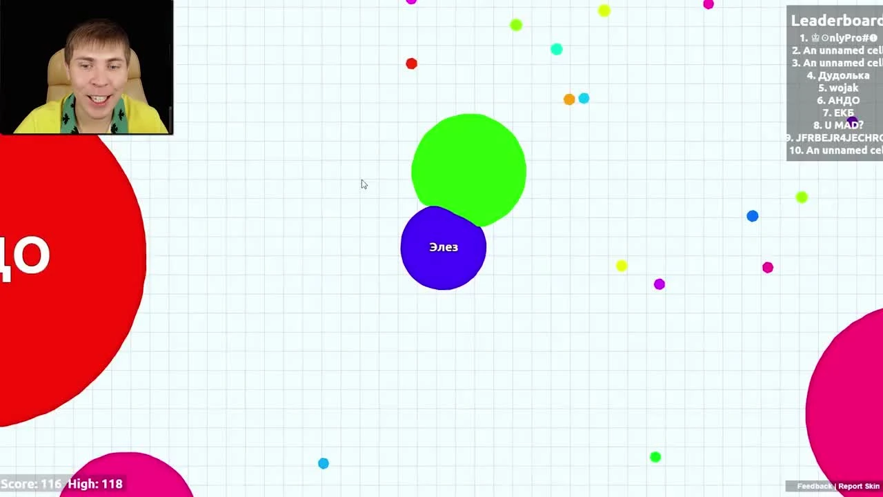 Пытаюсь удержать ТОП 1 место - AGAR.IO