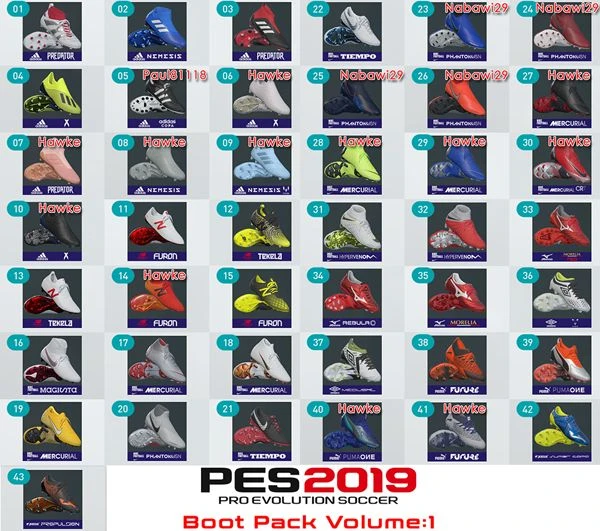 PES 2019 "Boot Pack Volume:1 by Hawke"