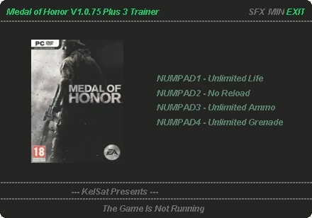 Medal of Honor (2010) Limited Edition: Трейнер (+3) [1.0] {KelSat}