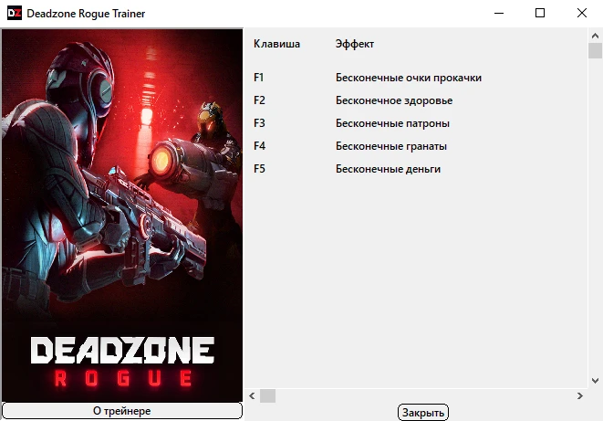 Deadzone Rogue "Трейнер +5" [UPD: 23.08.2025] {Bogdan Original}