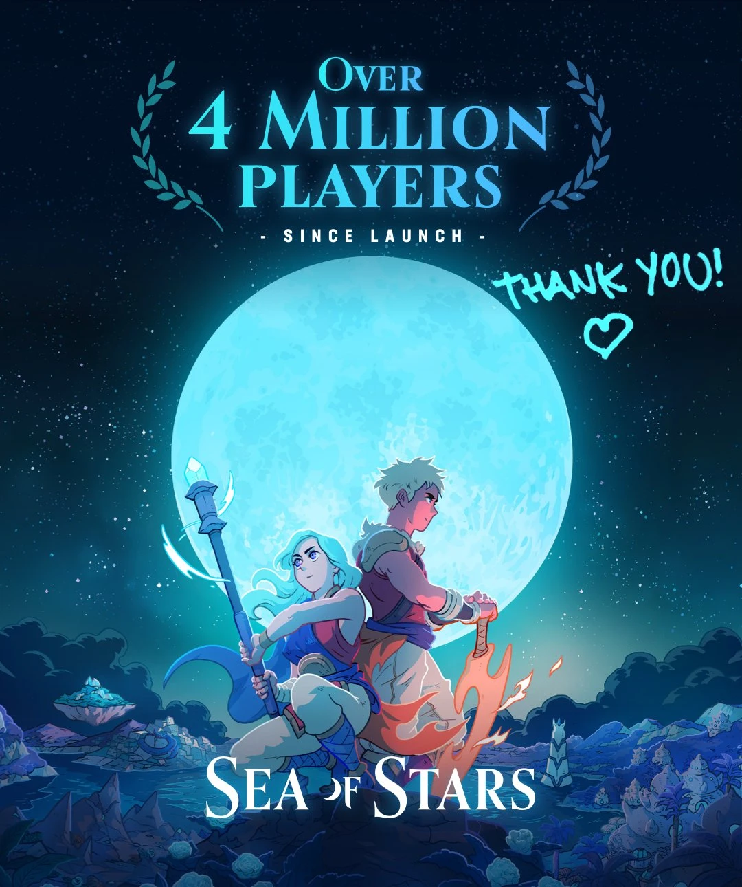 Пошаговая ролевая игра Sea of Stars привлекла более 4 млн игроков на всех платформах