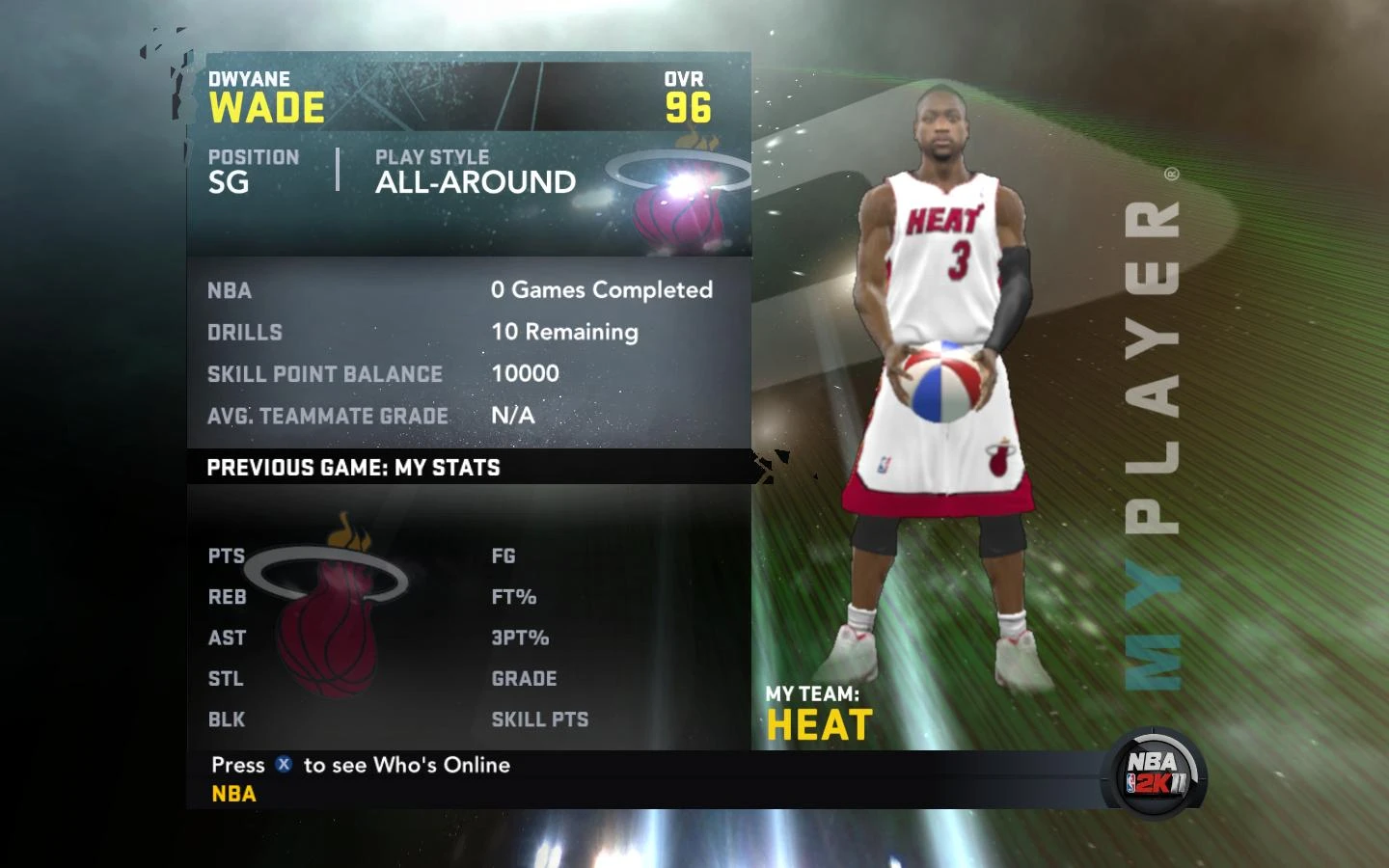 NBA 2K11 "Dwyane Wade in My Player mode"