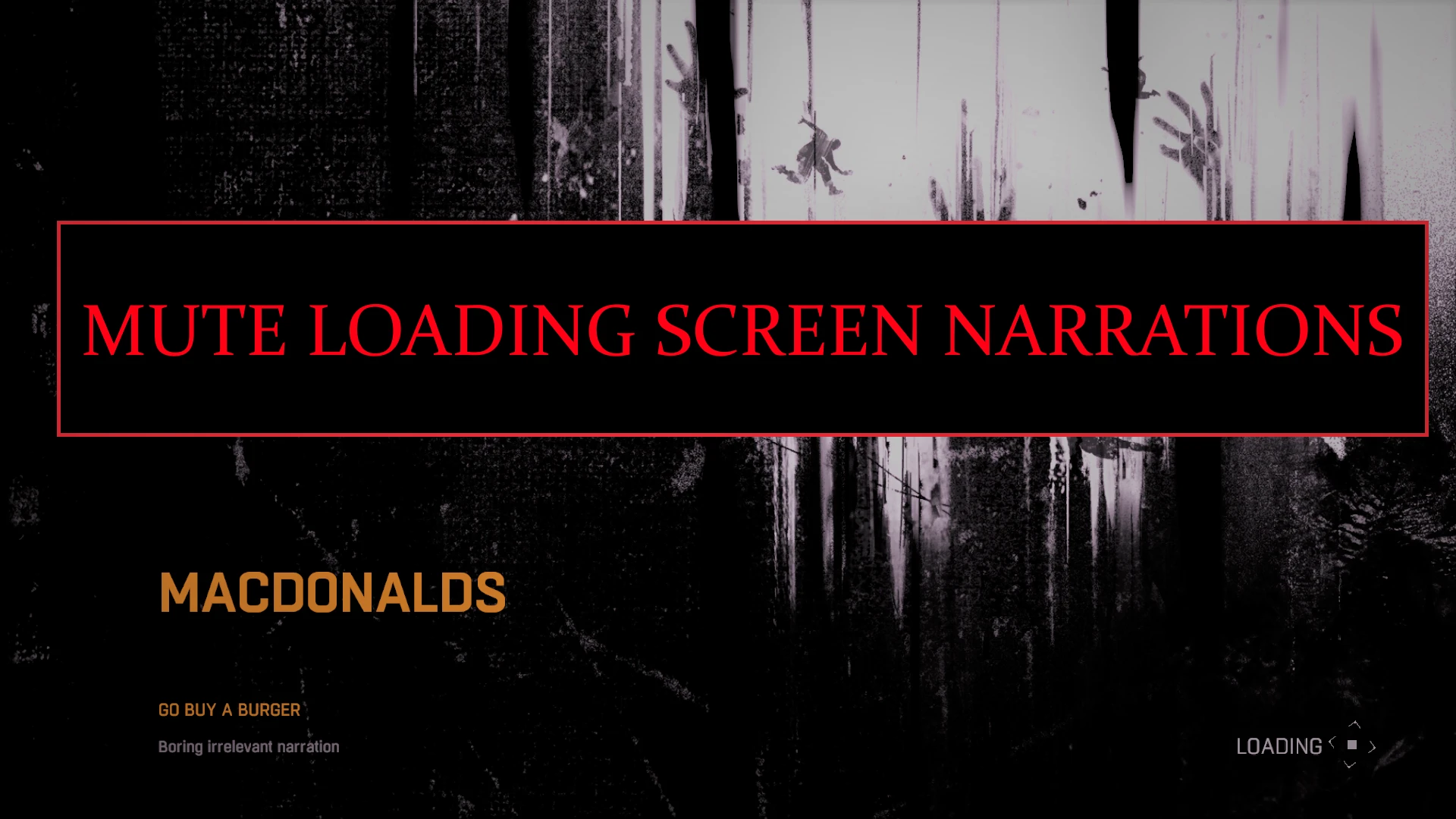 Dying Light "Отключить звук на экранах загрузки"