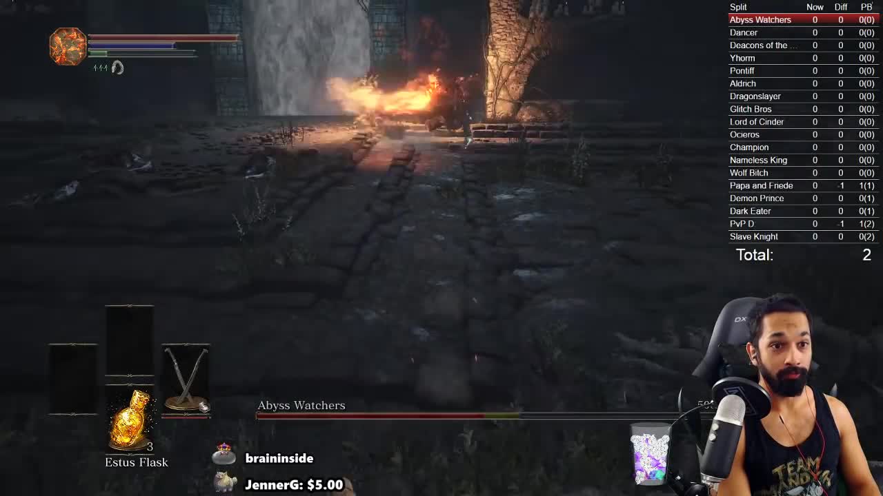 Dark Souls 3 "Моб прошел сквозь туман войны к боссу"