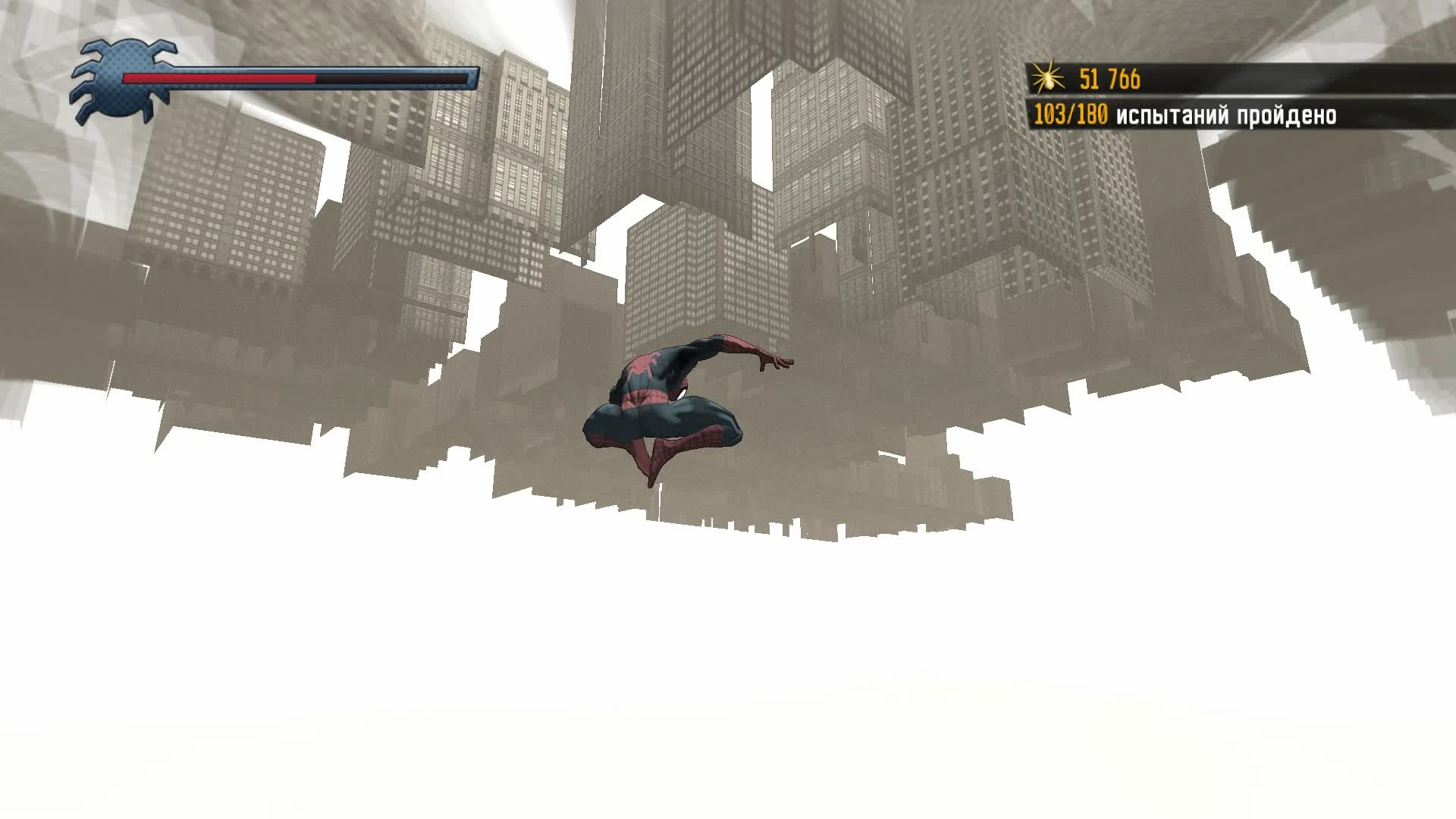 Spider-Man: Shattered Dimensions "Выпрыгнул за текстуры"