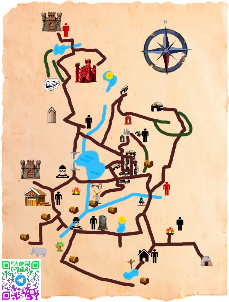 Карта с секретами и находками для Of Ash and Steel