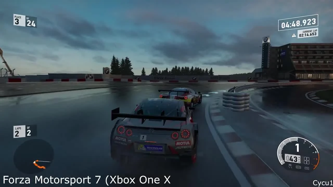 Сравнение графики GT Sport vs Forza 7 vs Project CARS 2 Illumination Effect
