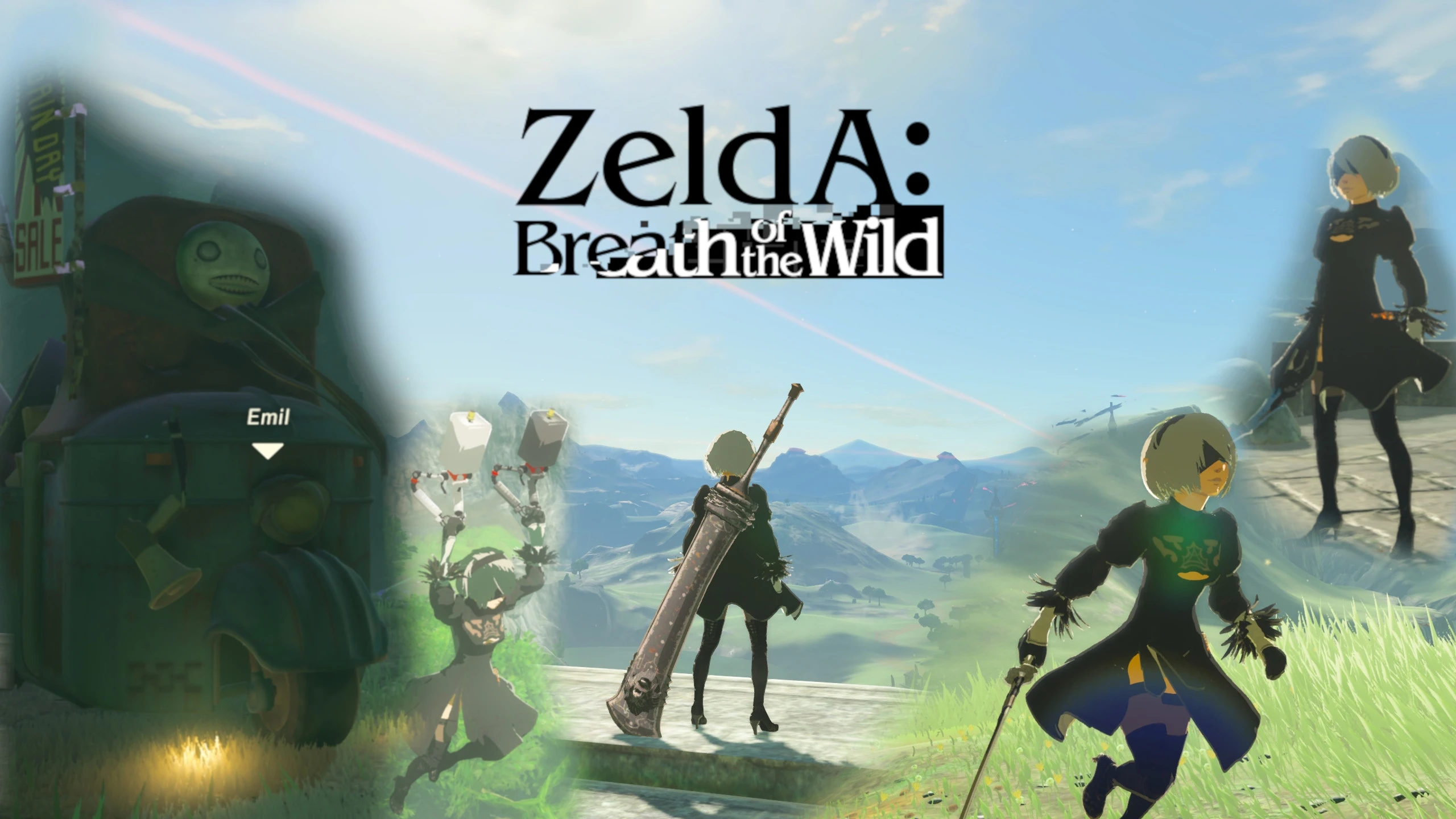 The Legend of Zelda: Breath of the Wild "2B из Nier: Automata"