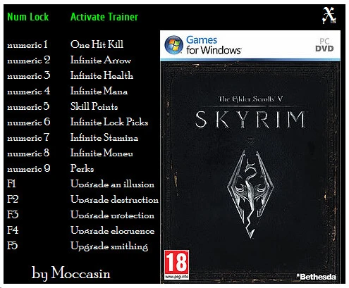 The Elder Scrolls V - Skyrim: Трейнер/Trainer (+15) [Repack-Steam] {Moccasin}