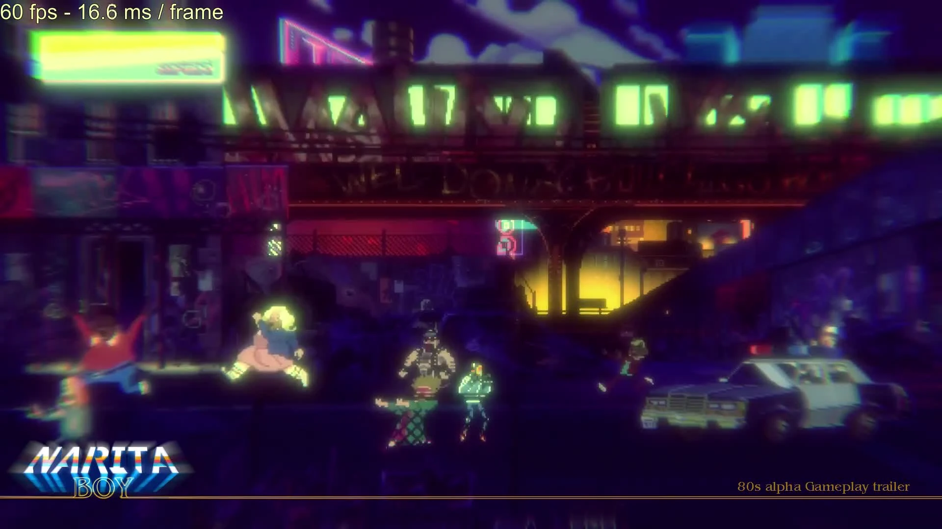 Геймплей "неонового" beat 'em up Narita Boy