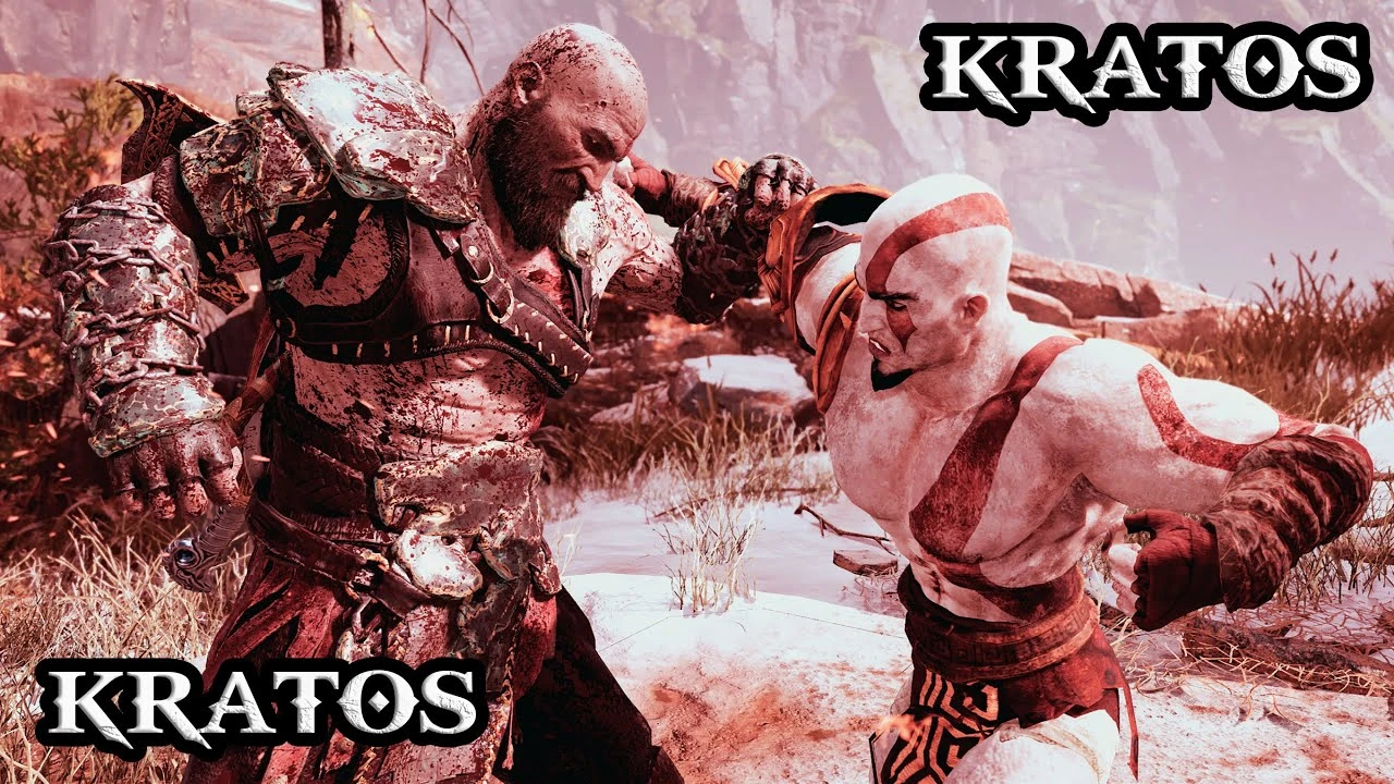 Старый Кратос против Молодого Кратоса
