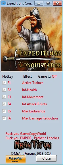 Expeditions: Conquistador: Трейнер/Trainer (+5) [1.6.6] {MrAntiFun}