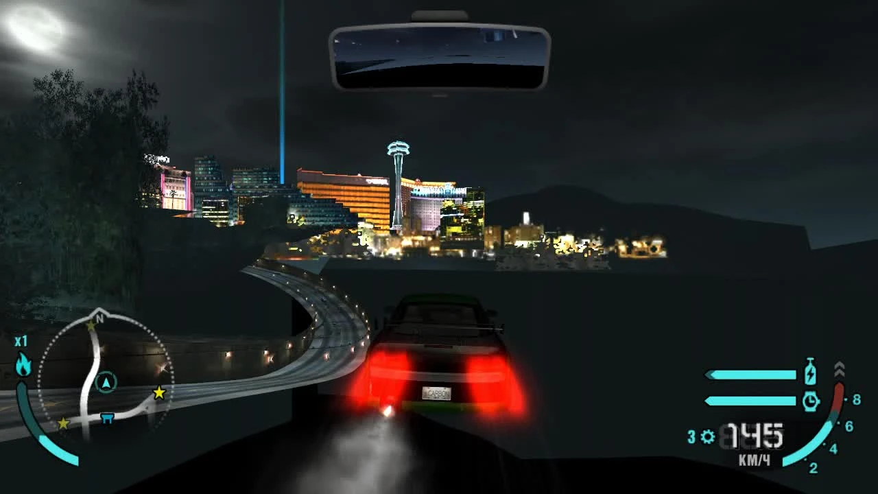 Поездка до трассы "Lookout Point" в ущелье на "Ниссане 240SX" в "Need for Speed: Carbon"