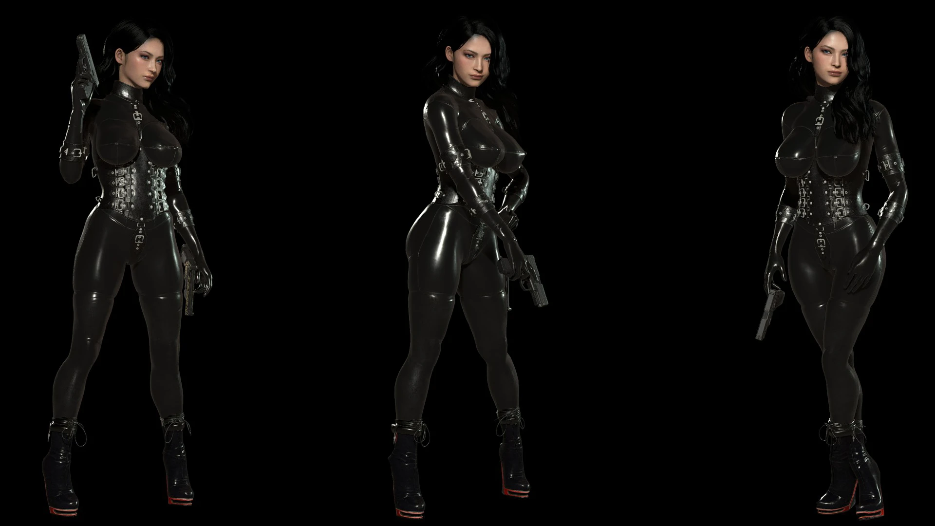 Resident Evil 4 "Ада в латексном черном комбинезоне"