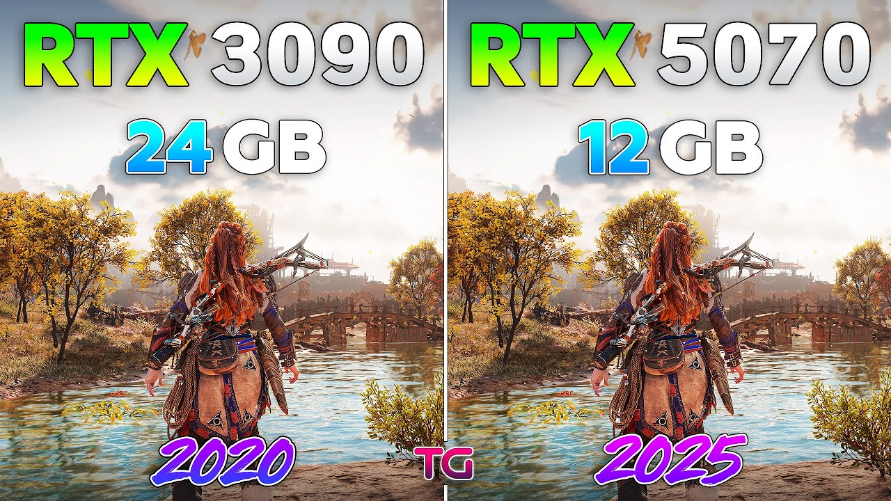 Какая видеокарта лучше? GeForce RTX 3090 сравнили с GeForce RTX 5070 в 10 играх в 1440p