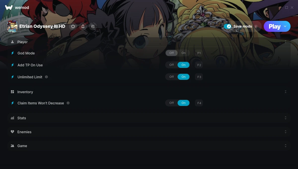 Etrian Odyssey 3 HD "Трейнер +12" [UPD: 19.03.2025] {ColonelRVH / WeMod}