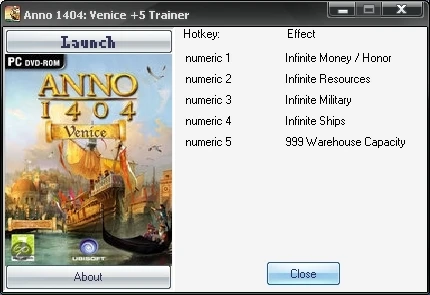 Anno 1404: Vennice: Трейнер (+5)