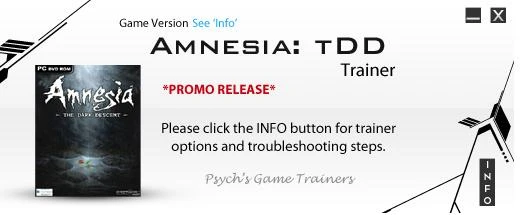 Amnesia: The Dark Descent: Трейнер/Trainer (+8) [1.2] {Psych}