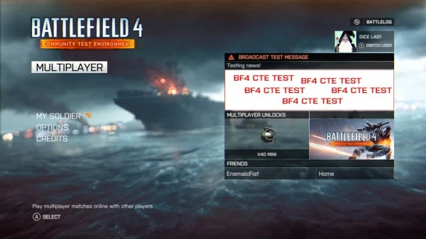 На следующей неделе в Battlefield 4 на Xbox One станет доступна тестовая среда CTE
