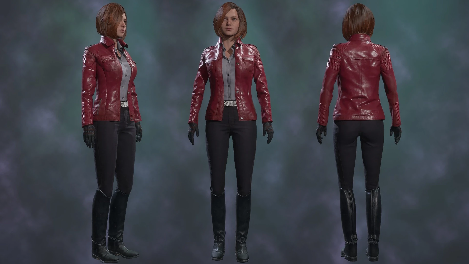 Hogwarts Legacy "Красная и Чёрная кожаная куртка для главной героини"