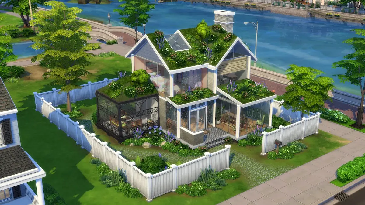 The Sims 4: как разместить растения на крыше