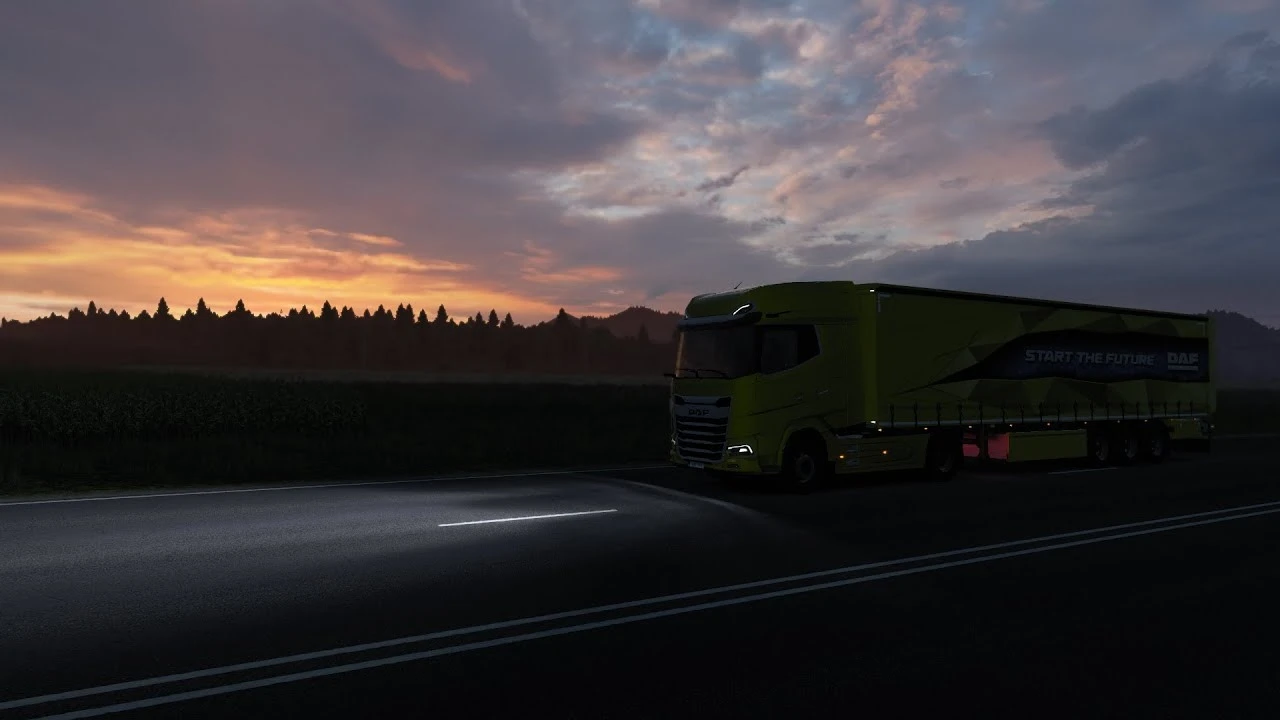 Euro Truck Simulator 2 "Реалистичные световые эффекты" [v2.4.9.9]