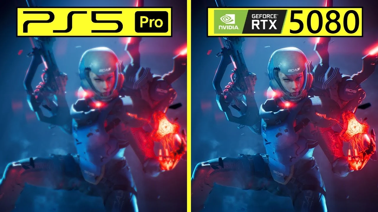 PS5 Pro против RTX 5080: сравнение графики в Metal Eden