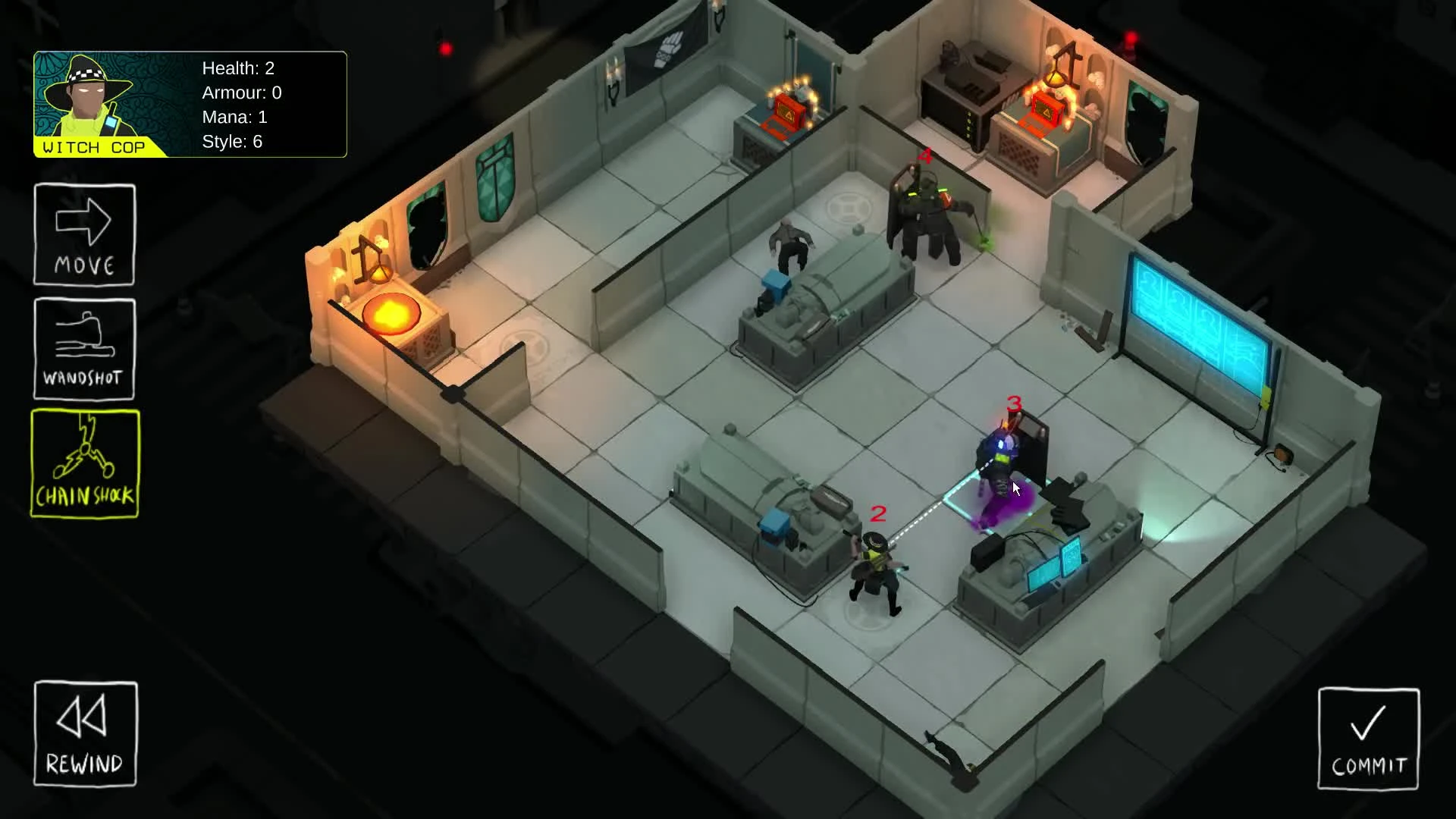 Геймплей Tactical Breach Wizards