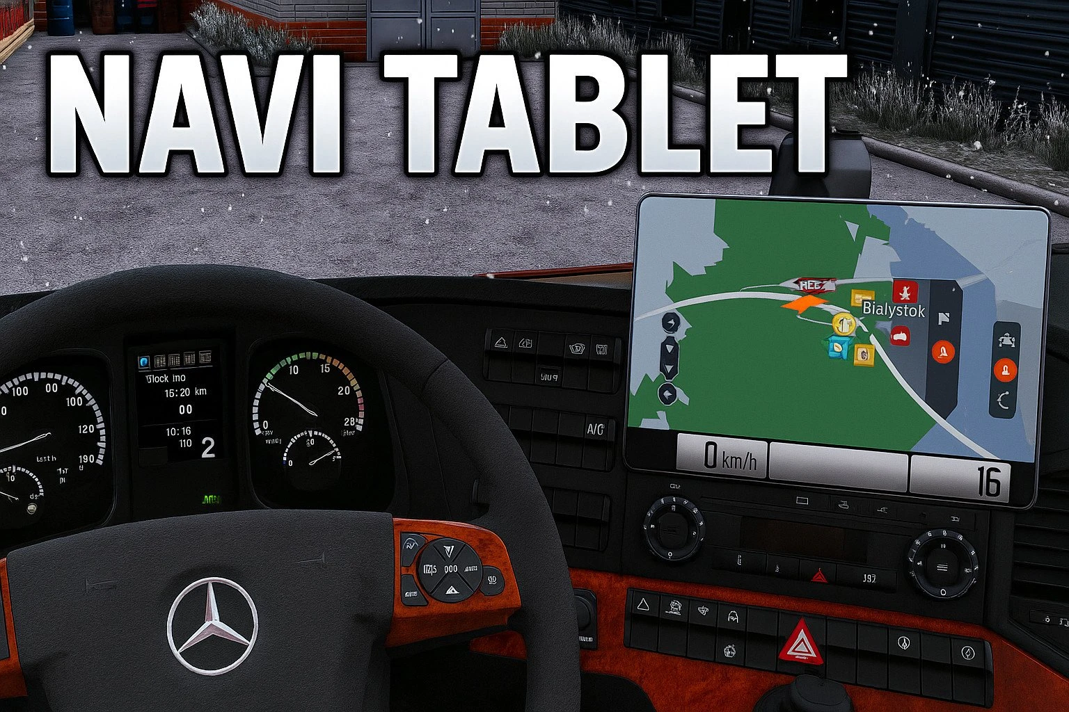 Euro Truck Simulator 2 "Navi Tablet - навигация в стиле Google" [v1.0]