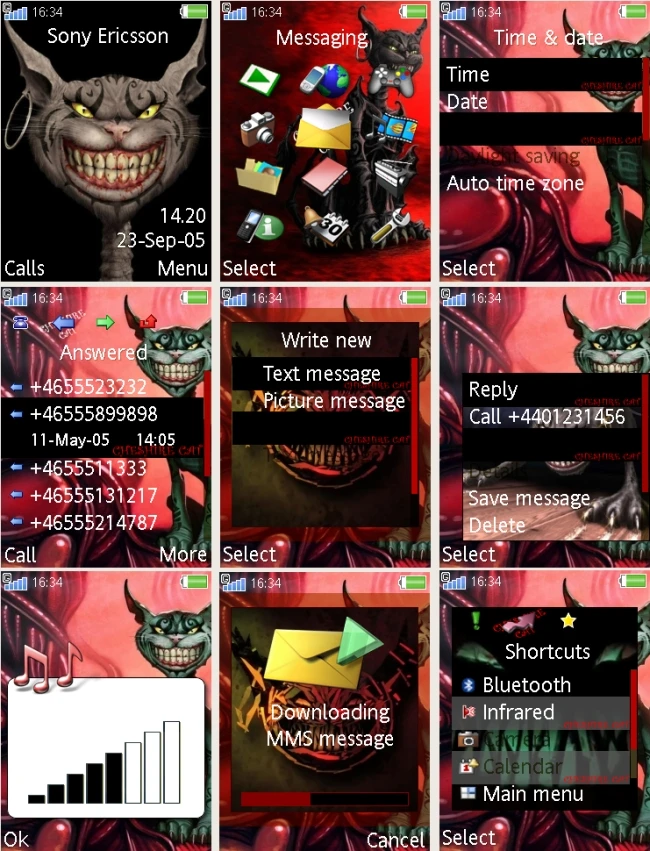 Alice: Madness Returns "Тема SE 240*320(Cheshire Cat)"