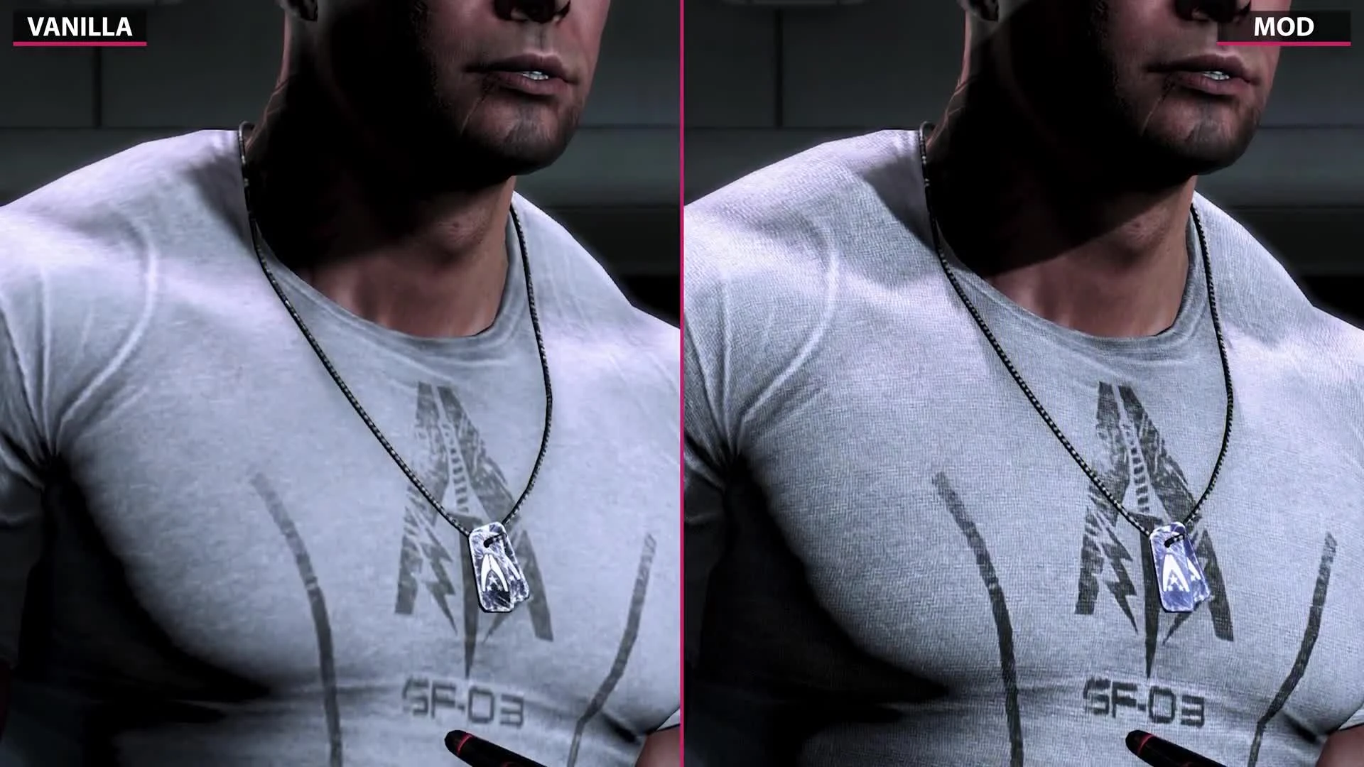 Mass Effect 3 - Vanilla vs. ALOT Texture Mod Pack - Сравнение графики