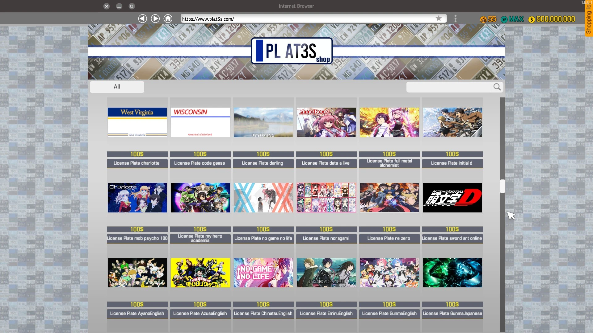 Car Mechanic Simulator 2018 "Anime Licence Plate"