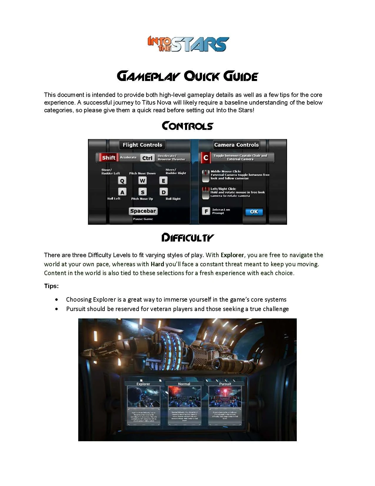 Into the Stars "Quick Guide (Быстрое руководство)"