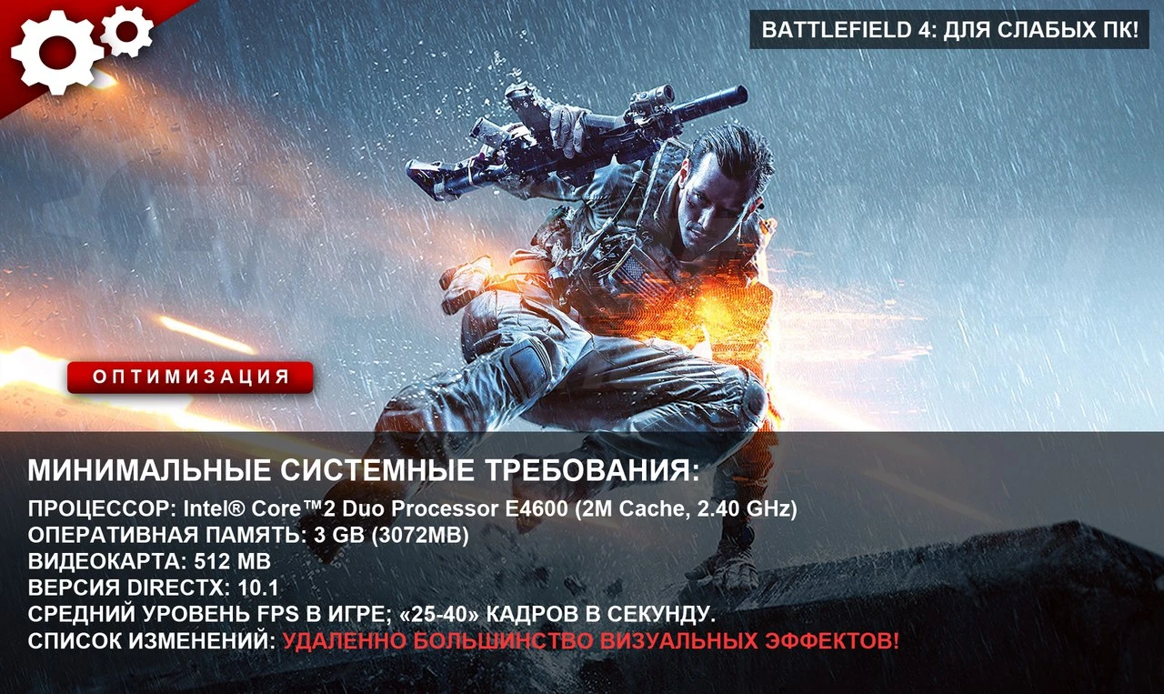 Battlefield 4 "для слабых ПК"