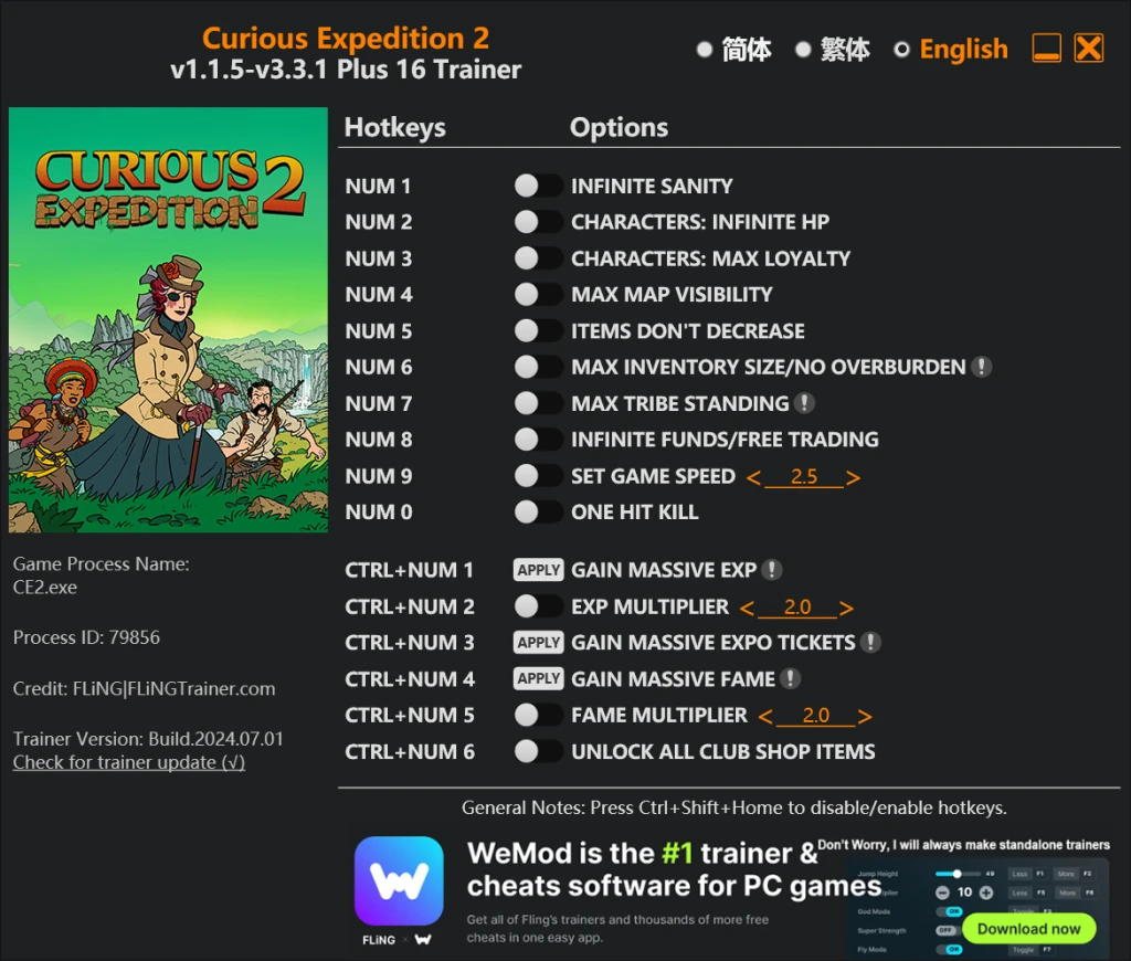 Curious Expedition 2 "Трейнер +16" [1.1.5 - 3.3.1] {FLiNG}